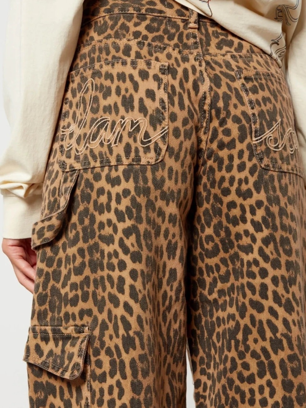 Damson Madder Dion Leopard Cargo Pants - Picture 4 of 14